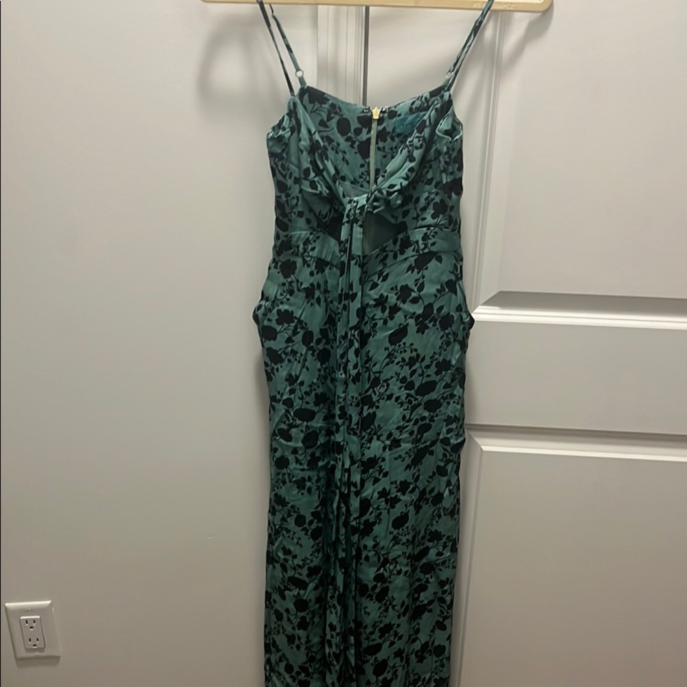 Fame and Partners Green Floral Jumpsuit